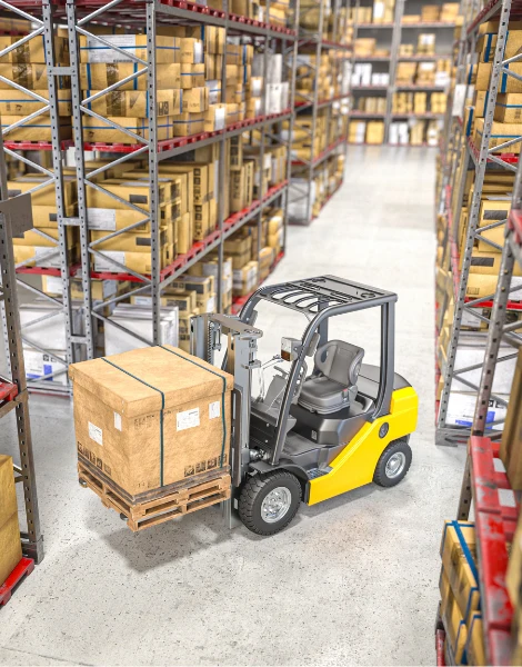 carretilla elevadora ejemplo en uso